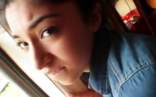 Sexy brunette girlfriend deeply fucked in juicy cum-hole