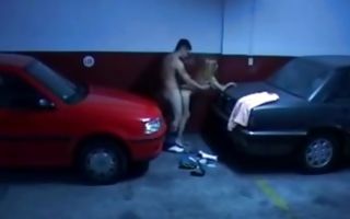 Horny girlfriend fucks near a car in Paris moaning in homemade xxx
